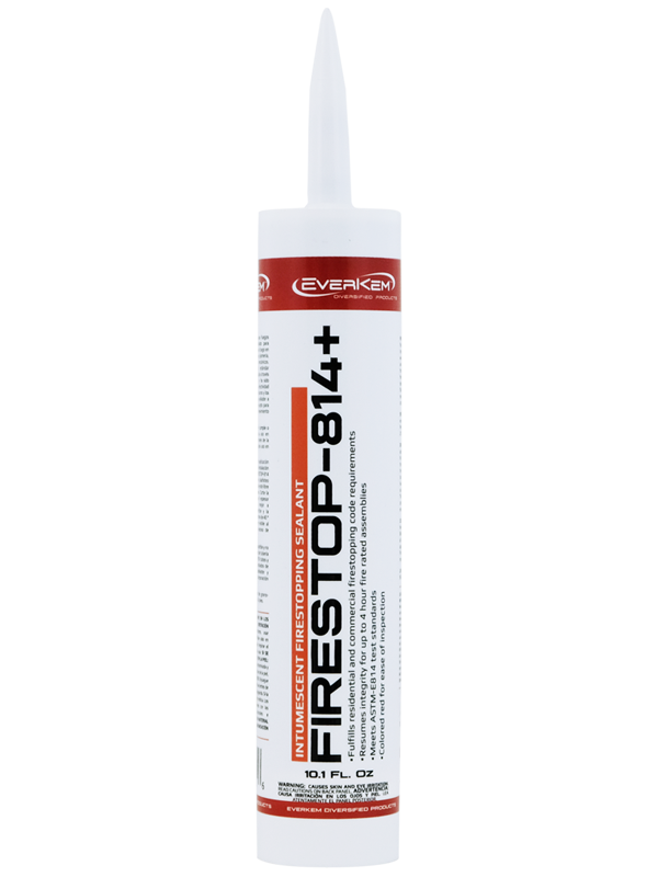 Firestop-814+ Intumescent Firestopping Sealant Firestop-814+ Elastomeric Intumescent Firestop Sealant – tested to ASTM-E814 for through-penetrations in hourly-rated assemblies.
