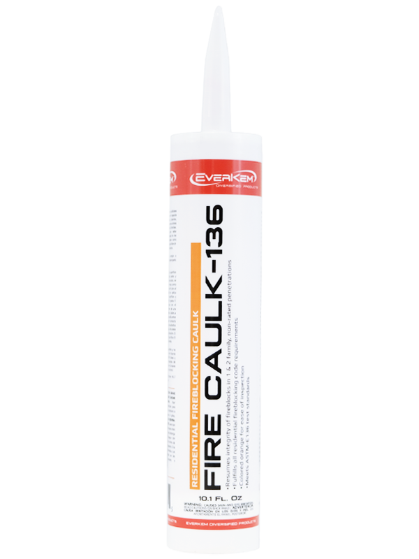 ire Caulk-136 Non-Combustible Fireblocking Caulk is an economical, fire-rated, non-combustible material used to fill the space around penetrating items in steel and wood-framed single-family residential construction.