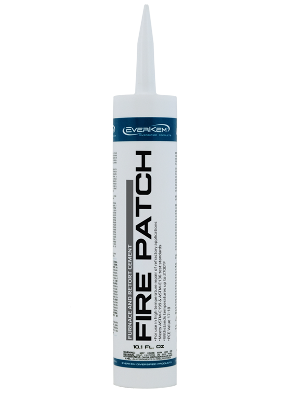 Fire Patch Furnace and Retort Cement – Medium duty refractory and retort cement tested to ASTM-E136, ASTM-C199 standards.