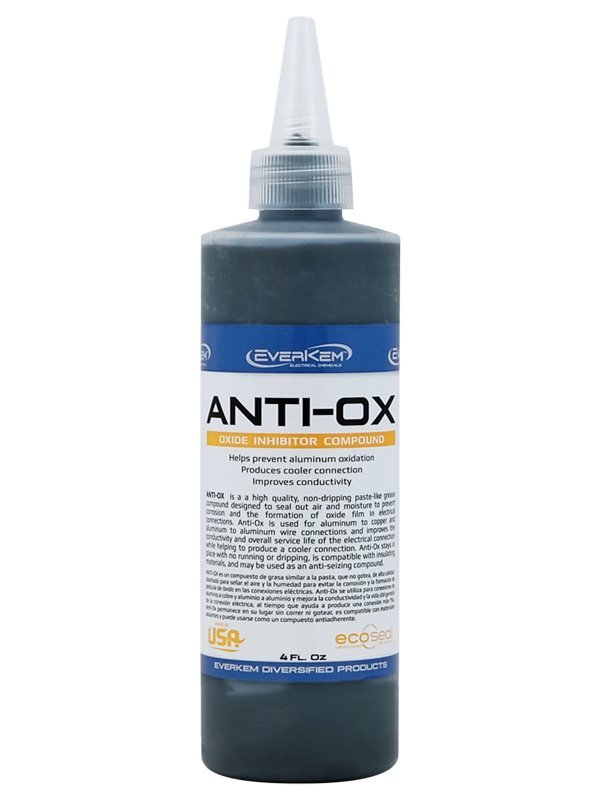 Anti-Ox -Oxide Inhibiting Compound is a grease-like compound designed to prevent air and moisture from creating corrosion.
