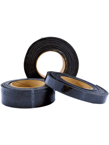 Intumescent wrap strips used to firestop difficult penetrations such as plastic or insulated pipes.