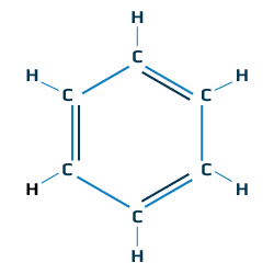 Benzene_VolatileOrganicCompound_Framed250-2 Diagram of Benzene Ring (Volatile Organic Compound)