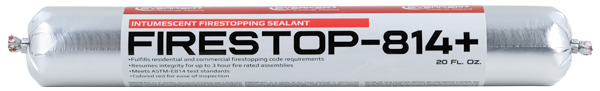 Firestop-814+ Intumescent Firestopping Caulk Sealant in sausage tube foil pack